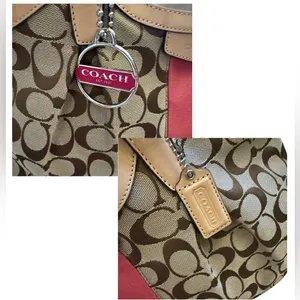 NWOT Coach Signature Stripe Devin Shoulder Bag thumbnail 9
