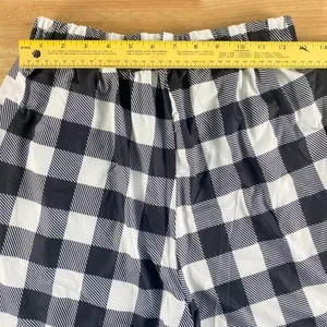Source Unknown NWOT Soft Plaid Gingham Black & White Long Pants Pajamas M thumbnail 4