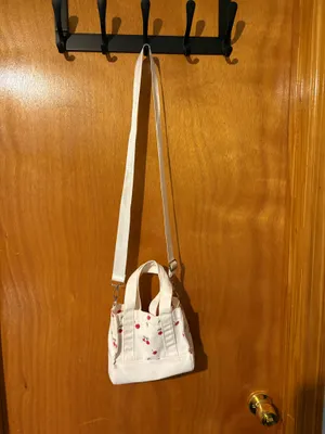 Shein Small Canvas Cherry Print Tote Bag thumbnail 6