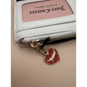 Juicy Couture Sweet‎ Juicy L-Zip Card Case Wallet Black Velour Strawberry NEW thumbnail 5