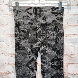 Womens best black camo leggings jacquard tights full length elastic waist thumbnail 7