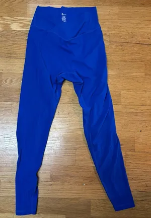 🥰SOLD🥰Buffbunny Blue Cross Front Yoga Running Gym Outdoor Activewear Leggings M thumbnail 1