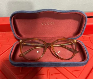 Gucci Women's Brown Tortoiseshell Optical Glasses in Branded Case frame and case thumbnail 1