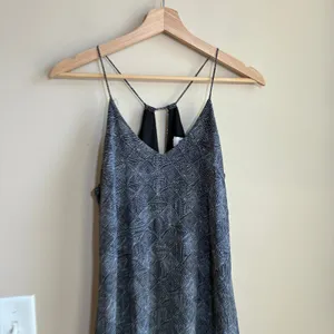 Old Navy halter neck black white polka dotted maxi summer dress women's size XS thumbnail 2