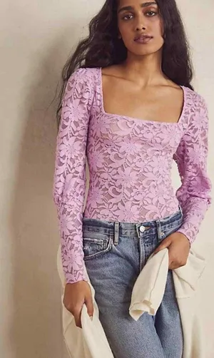 Free People NWT X REVOLVE Long Distance Layering Top in Flower Trail thumbnail 6