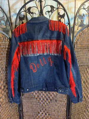 Old Navy Handmade Dolly Parton Fringe Jacket Size L thumbnail 2