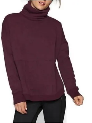 Athleta Cozy Karma Funnel Neck Sweatshirt in Plum Purple Size XS thumbnail 1