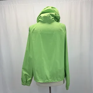 Ralph Lauren Green Jacket Windbreaker Womens L Hooded Lightweight Gold Buttons thumbnail 4
