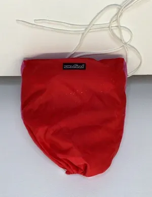 Jansport Red & Pink Vintage Drawstring Bag, Used thumbnail 1