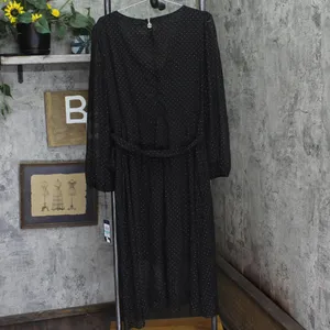 Tommy Hilfiger Surplice Neckline Knee Length Evening Hi-Lo Dress Black Multi 16 thumbnail 2