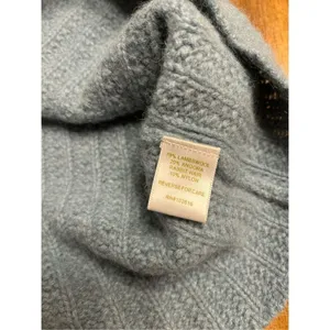 Garnet Hill Turtleneck Sweater Size XS Relaxed Blue Lambs wool Angora thumbnail 3