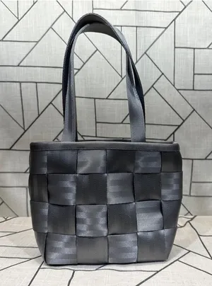 Harvey's Seatbelt Woven Tote Purse Durable Top Handle Gray Womens READ‎ thumbnail 1
