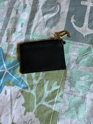 Juicy Couture Black Zip-Around Card Wallet Coin Pouch Heart Logo Keyring thumbnail 2