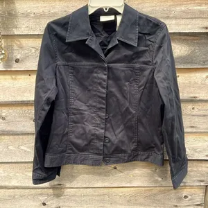 Liz Claiborne size Medium black denim jacket . thumbnail 3