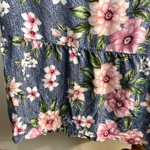 Hiatus Dress Womens XL Blue Pink‎ Floral Midi Strappy Open Back Casual Summer thumbnail 3