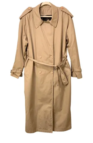 Amanda Smith Women's Khaki Double-Breasted Trench Coat w Removable Liner Size 16 thumbnail 1