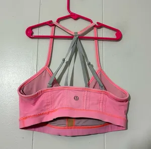 Lululemon Pink/Gray Sports Bra Size 6 thumbnail 5