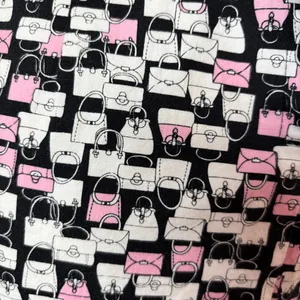 Byer California Vintage 90s Eccentric Purse Print Black & Pink Babydoll Dress thumbnail 10