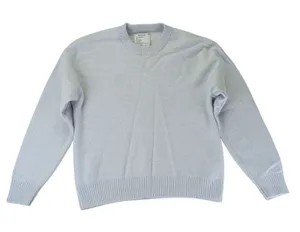 NAADAM 100% Cashmere Crew Neck Sweater Light Blue‎ Size Medium STAINS thumbnail 1