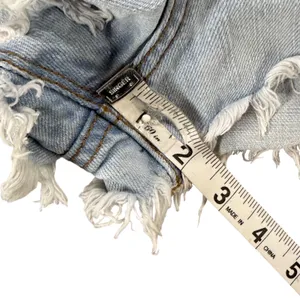 Free People Cutoff Denim Shorts Women 29 Light Wash Blue Raw Hem Festival Grunge thumbnail 8