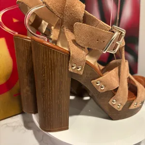 INC International Concepts Camira Suede Studded Platform Block Heel Sandals thumbnail 7