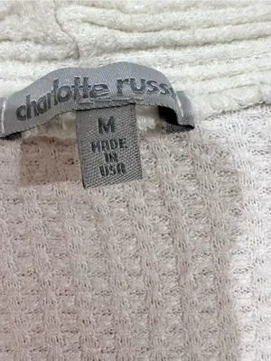Charlotte Russe Cream Striped Open-Front Cardigan thumbnail 3