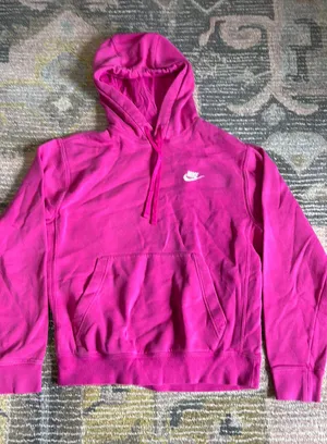 Nike Hoodie Sweatshirt Pink Unisex Size Small thumbnail 1