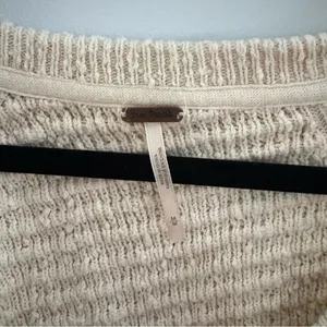 Free People Cream V-Neck Sweater thumbnail 7