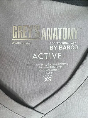 Gray’s Anatomy Scrub Top 4 Pocket S/S V-Neck in Moonstruck Sz XS NWT thumbnail 5