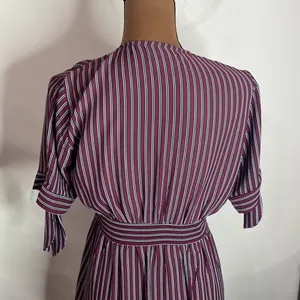Urban Outfitters Plunging short sleeve striped empire waist midi shirt dress S thumbnail 7