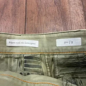 Anthropologie Pilcro And The Letterpress Wrap Green Khaki Chino Skirt Size 2 thumbnail 3