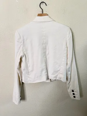 Anthropologie Maeve Linen Cropped Blazer Womens Size S thumbnail 7