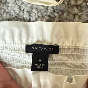 Ann Taylor White Smocked Tie Shoulder Babydoll Camisole Top Womens Size M 443357 thumbnail 2