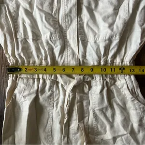 Universal Threads Womens Short Sleeve Ivory Linen Blend Jumpsuit Size 4 NWT thumbnail 5