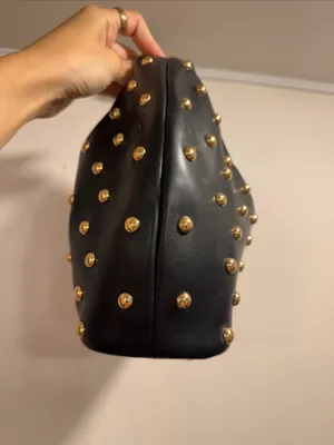 NWOT Dolce Vita Dahlia Studded Hobo HandBag Black Stella with Gold Accents thumbnail 8