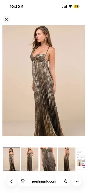 Lulus Gold Dress thumbnail 2