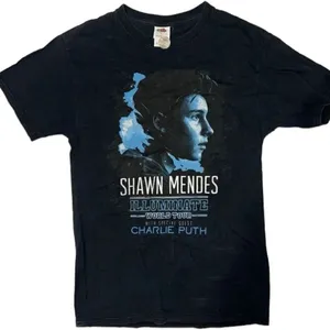 Unisex Shawn Mendes x Charlie Puth Illuminate World Tour Concert Tee Shirt Sz S thumbnail 1