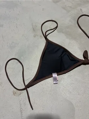 Victoria’s Secret Brown Triangle Bikini Top y2k large thumbnail 2