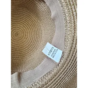 Yellow Sunshine Paper Brown Floppy Sun Hat thumbnail 3