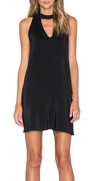 NEW Amanda Uprichard black sleeveless mini dress size small women’s designer thumbnail 1