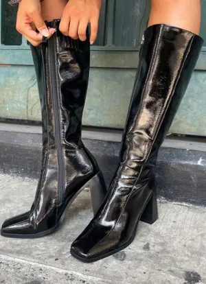 Princess Polly Boots Black thumbnail 1
