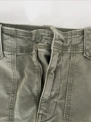 American Eagle Outfitters Olive Utility Mini Skirt with Front Pockets thumbnail 4