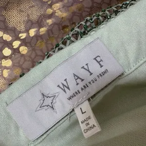 WAYF Light Sage Green Rhinestone Fishnet Mesh Maxi Skirt Large NWT thumbnail 4
