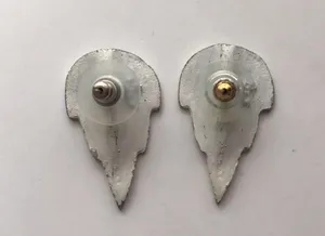 Vintage silver leaf earrings thumbnail 2