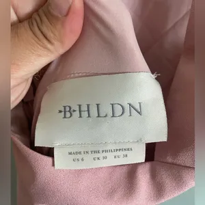 BHLDN Montreal Crepe Dusty Pink High Neck Maxi Bridesmaids Dress SZ 6 thumbnail 8