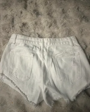 white jean shorts thumbnail 2