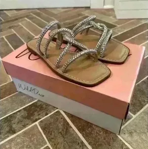 Wild Pair‎ Gabryell Silver Bling Sandals size 6 NWB thumbnail 1