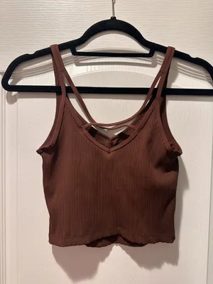 Vuori - Ribbed Crop Tank Top in Terracotta - NWOT! thumbnail 6