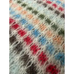 Vintage 60s 60s Mohair Stripe Cardigan Sweater XS S thumbnail 7
