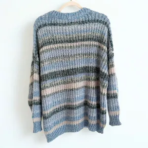 American Eagle Oversized Striped Knit Sweater L thumbnail 5
